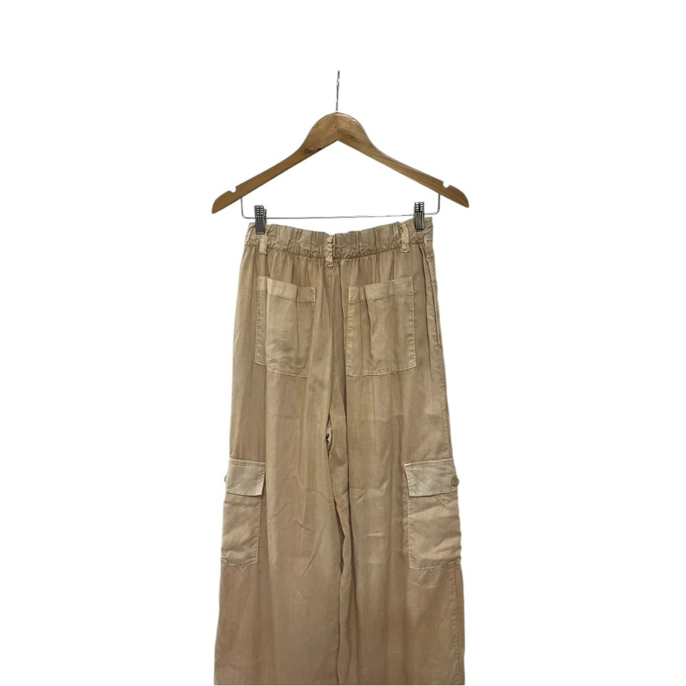 Bella Dahl Khaki Wide Leg Cargo Pants S - Picture 4 of 6
